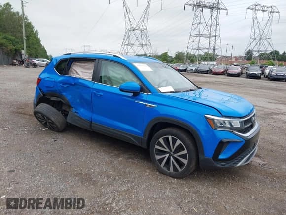 ✅ 2022 Volkswagen Taos SE • VIN: 3VVYX7B24NM022451 • Лот: 42611101. Опубликован ранее на IAAI с пробегом 44 975 миль. Бесплатный доступ к архиву аукционных продаж из США и подробный отчёт об истории автомобиля на DreamBid. Изображение 1.