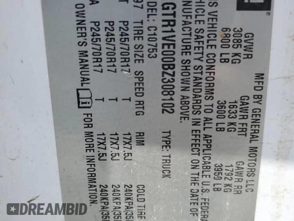 ✅ 2011 GMC Sierra 1500 SLE • VIN: 1GTR1VE00BZ308102 • Lot: 70129345. Wystawiony na Copart z przebiegiem 288 919 mil. Bezpłatny archiwum sprzedaży aukcyjnych z USA i szczegółowy raport historii pojazdu na DreamBid. Zdjęcie 12.