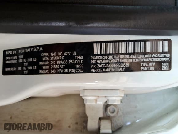 ✅ 2017 Jeep Renegade Latitude • VIN: ZACCJABB9HPE80589 • Lot: 90745465. Wystawiony na Copart z przebiegiem 162 182 mil. Bezpłatny archiwum sprzedaży aukcyjnych z USA i szczegółowy raport historii pojazdu na DreamBid. Zdjęcie 12.