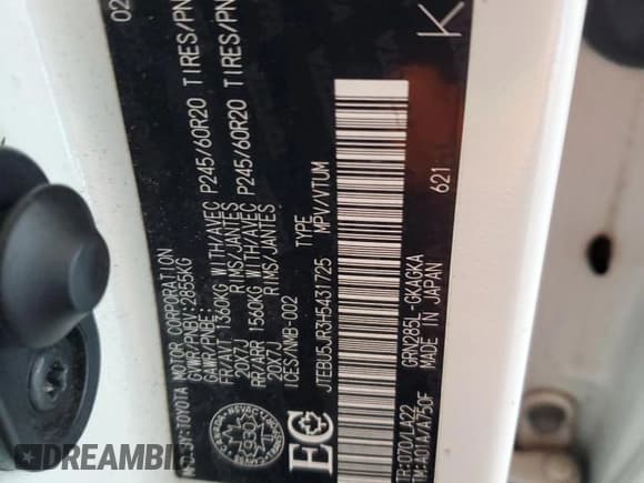 ✅ 2017 Toyota 4Runner SR5 Premium • VIN: JTEBU5JR3H5431725 • Lot: 86319025. Listed on Copart with 126,896 mi. Free auction sales archive from the USA and detailed vehicle history report at DreamBid. Image 13.