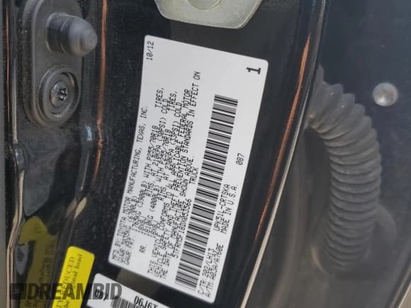 ✅ 2013 Toyota Tundra • VIN: 5TFRM5F18DX053566 • Lot: 61810185. Listed on Copart with Not provided. Free auction sales archive from the USA and detailed vehicle history report at DreamBid. Image 12.