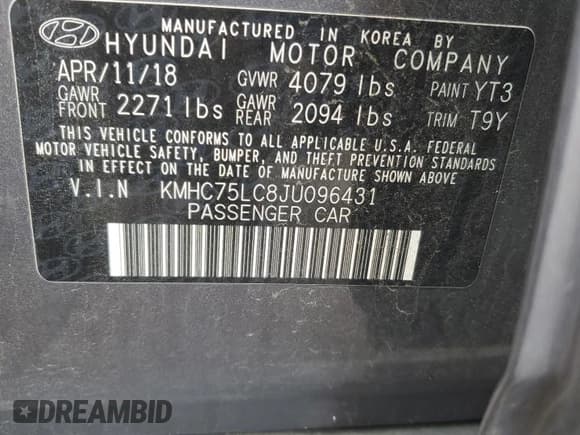 ✅ 2018 Hyundai Ioniq SEL • VIN: KMHC75LC8JU096431 • Lot: 82085464. Wystawiony na Copart z przebiegiem 100 625 mil. Bezpłatny archiwum sprzedaży aukcyjnych z USA i szczegółowy raport historii pojazdu na DreamBid. Zdjęcie 12.