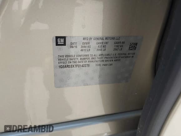 ✅ 2015 Cadillac CTS Luxury RWD • VIN: 1G6AR5SX7F0142276 • Lot: 42451505. Wystawiony na IAAI z przebiegiem 28 459 mil. Bezpłatny archiwum sprzedaży aukcyjnych z USA i szczegółowy raport historii pojazdu na DreamBid. Zdjęcie 9.