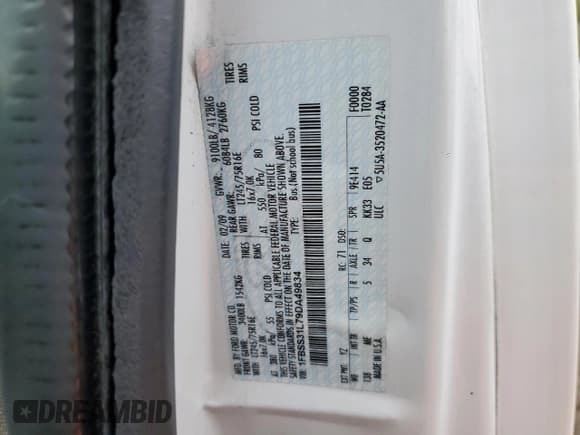 ✅ 2009 Ford Econoline Passenger XL • VIN: 1FBSS31L79DA49834 • Lot: 55808525. Wystawiony na Copart z przebiegiem 172 655 mil. Bezpłatny archiwum sprzedaży aukcyjnych z USA i szczegółowy raport historii pojazdu na DreamBid. Zdjęcie 13.