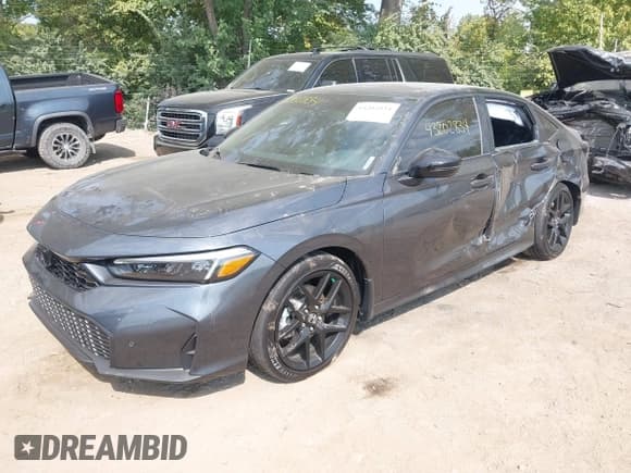 ✅ 2025 Honda Civic Sport • VIN: 2HGFE4F87SH352511 • Lot: 43202834. Listed on IAAI with 2,889 mi. Free auction sales archive from the USA and detailed vehicle history report at DreamBid. Image 2.