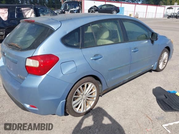 ✅ 2012 Subaru Impreza Premium • VIN: JF1GPAE67CH230918 • Lot: 43383808. Listed on IAAI with 124,512 mi. Free auction sales archive from the USA and detailed vehicle history report at DreamBid. Image 4.