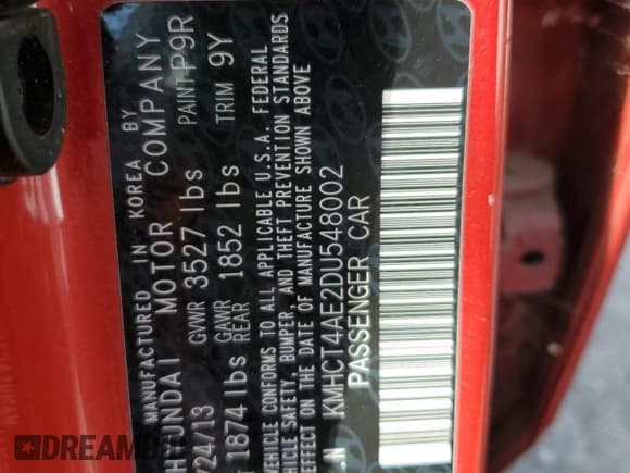 ✅ 2013 Hyundai Accent GLS • VIN: KMHCT4AE2DU548002 • Лот: 84558945. Опубликован ранее на Copart с пробегом 167 210 миль. Бесплатный доступ к архиву аукционных продаж из США и подробный отчёт об истории автомобиля на DreamBid. Изображение 12.