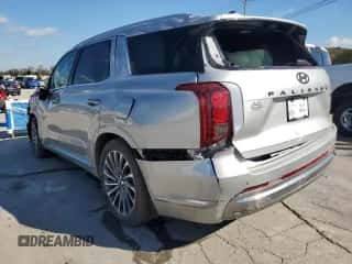 2025 Hyundai Palisade Calligraphy z VIN KM8R7DGE0SU865652, wystawiony jako Copart lot #91202335 z przebiegiem 5 643 mil mil oraz Szkoda całkowita • Salvage title. Historia ofert i sprzedaży dostępna na DreamBid. Obrazek 2.