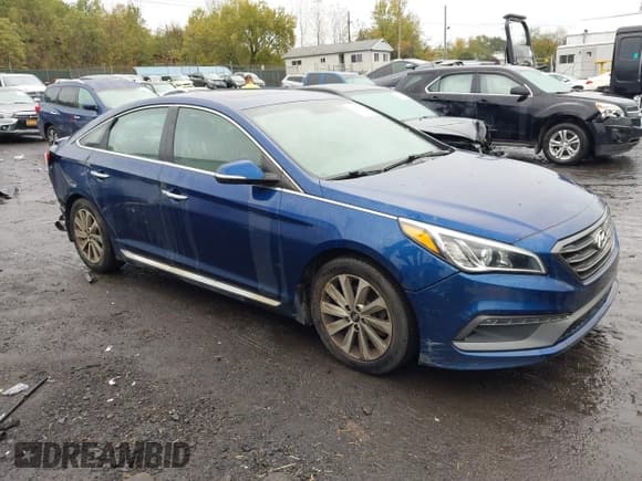 ✅ 2017 Hyundai Sonata Sport • VIN: 5NPE34AF4HH562019 • Lot: 43446427. Listed on IAAI with 169,719 mi. Free auction sales archive from the USA and detailed vehicle history report at DreamBid. Image 1.