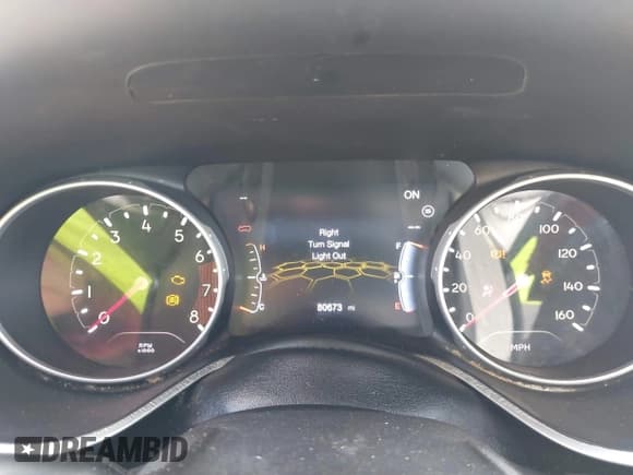 ✅ 2019 Jeep Compass Limited • VIN: 3C4NJCCB4KT725835 • Lot: 42448518. Listed on IAAI with 80,673 mi. Free auction sales archive from the USA and detailed vehicle history report at DreamBid. Image 7.