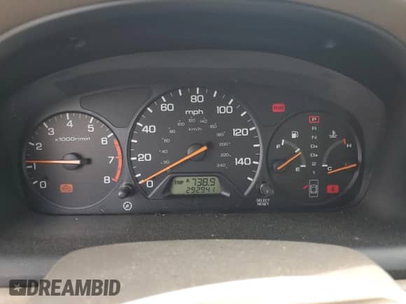 2000 Honda Accord EX с VIN 1HGCG6679YA137588, выставлен на аукционе Copart как лот 68476555 с пробегом 292 941 миль миль и Списание • Salvage title. История ставок и продаж доступна на DreamBid. Изображение 9.