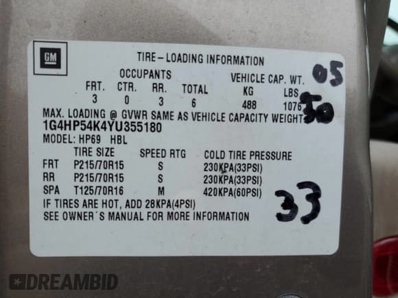 ✅ 2000 Buick LeSabre Custom • VIN: 1G4HP54K4YU355180 • Lot: 85540075. Listed on Copart with 74,324 mi. Free auction sales archive from the USA and detailed vehicle history report at DreamBid. Image 13.