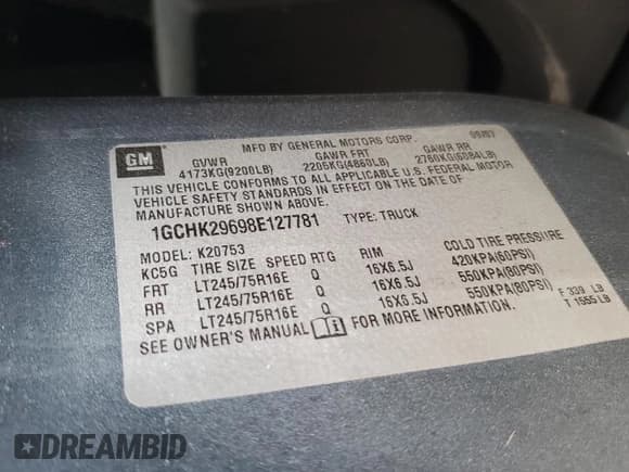 ✅ 2008 Chevrolet Silverado 2500HD 1LT • VIN: 1GCHK29698E127781 • Lot: 75123054. Wystawiony na Copart z przebiegiem Nie podano. Bezpłatny archiwum sprzedaży aukcyjnych z USA i szczegółowy raport historii pojazdu na DreamBid. Zdjęcie 13.