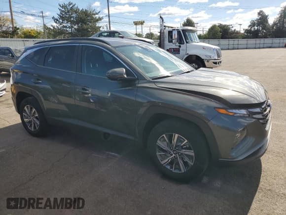 ✅ 2022 Hyundai Tucson Blue • VIN: KM8JBCA10NU013706 • Lot: 75915214. Wystawiony na Copart z przebiegiem 39 342 mil. Bezpłatny archiwum sprzedaży aukcyjnych z USA i szczegółowy raport historii pojazdu na DreamBid. Zdjęcie 4.