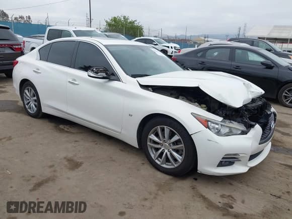 ✅ 2015 Infiniti Q50 Premium • VIN: JN1BV7AP2FM344044 • Lot: 42217012. Listed on IAAI with 155,714 mi. Free auction sales archive from the USA and detailed vehicle history report at DreamBid. Image 1.
