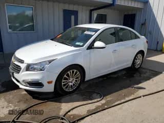 2015 Chevrolet Cruze ECO z VIN 1G1PH5SB0F7176851, wystawiony jako Copart lot #80510955 z przebiegiem 108 846 mil mil oraz Szkoda całkowita • Salvage title. Historia ofert i sprzedaży dostępna na DreamBid. Obrazek 1.