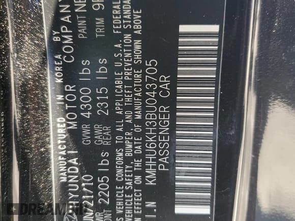 ✅ 2011 Hyundai Genesis Coupe Grand Touring • VIN: KMHHU6KH3BU043705 • Lot: 62675195. Wystawiony na Copart z przebiegiem 160 780 mil. Bezpłatny archiwum sprzedaży aukcyjnych z USA i szczegółowy raport historii pojazdu na DreamBid. Zdjęcie 12.