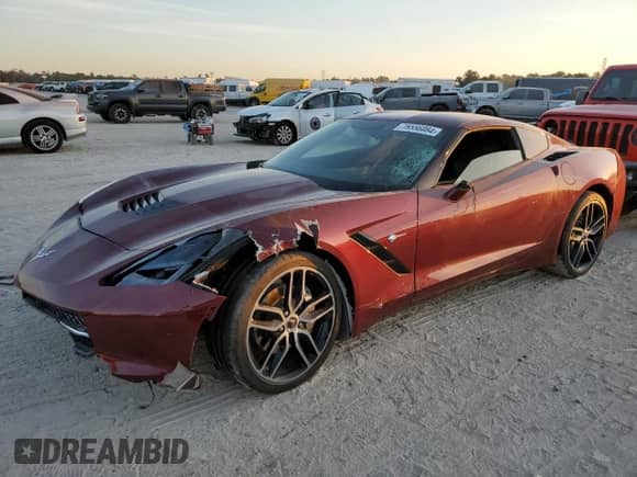 2019 Chevrolet Corvette 1LT with VIN 1G1YB2D75K5120858, listed as a Copart auction lot 76556084 with 28,932 mi miles and Salvage title. Bid and sale history available at DreamBid. Image 1.