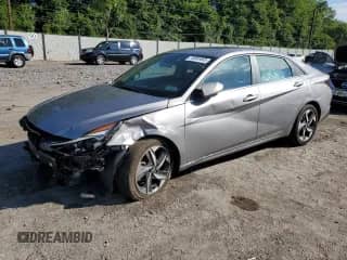 2021 Hyundai Elantra Limited with VIN KMHLN4AJ6MU004643, listed as a Copart auction lot 70065465 with 41,798 mi miles and Salvage title. Bid and sale history available at DreamBid. Image 1.