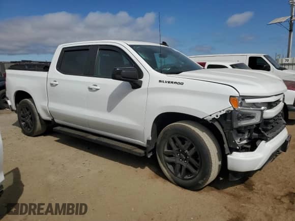2023 Chevrolet Silverado 1500 RST with VIN 2GCPADED7P1117572, listed as a Copart auction lot 65241545 with 43,741 mi miles and Salvage title. Bid and sale history available at DreamBid. Image 4.
