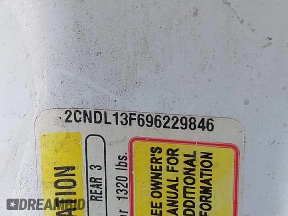 ✅ 2009 Chevrolet Equinox LS • VIN: 2CNDL13F696229846 • Лот: 41704683. Опубликован ранее на IAAI с пробегом 191 955 миль. Бесплатный доступ к архиву аукционных продаж из США и подробный отчёт об истории автомобиля на DreamBid. Изображение 9.