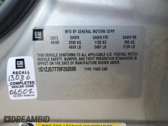 ✅ 2008 Chevrolet Malibu 2LT • VIN: 1G1ZJ57778F292686 • Лот: 82738095. Опубликован ранее на Copart с пробегом 154 362 миль. Бесплатный доступ к архиву аукционных продаж из США и подробный отчёт об истории автомобиля на DreamBid. Изображение 13.