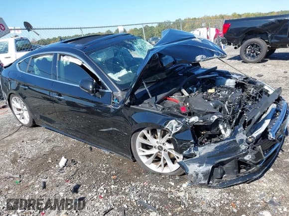 ✅ 2022 Audi A5 Sportback Premium Plus • VIN: WAUCBCF58NA034102 • Lot: 43585859. Listed on IAAI with 51,962 mi. Free auction sales archive from the USA and detailed vehicle history report at DreamBid. Image 1.