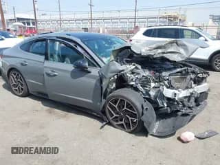 2023 Hyundai Sonata N Line with VIN KMHL14JC5PA257939, listed as a IAAI auction lot 42995091 with 44,012 mi miles and . Bid and sale history available at DreamBid. Image 1.