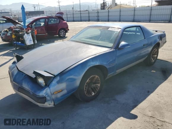 ✅ 1987 Pontiac Firebird • VIN: 1G2FS21SXHL234550 • Lot: 54526055. Listed on Copart with 75,768 mi. Free auction sales archive from the USA and detailed vehicle history report at DreamBid. Image 1.