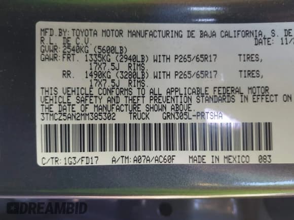 ✅ 2021 Toyota Tacoma SR • VIN: 3TMCZ5AN2MM385302 • Lot: 43406839. Wystawiony na IAAI z przebiegiem 132 442 mil. Bezpłatny archiwum sprzedaży aukcyjnych z USA i szczegółowy raport historii pojazdu na DreamBid. Zdjęcie 9.