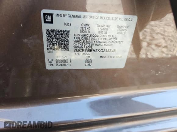 ✅ 2019 Chevrolet Silverado 1500 Custom • VIN: 3GCPYBEH2KG218845 • Lot: 80759565. Wystawiony na Copart z przebiegiem 156 379 mil. Bezpłatny archiwum sprzedaży aukcyjnych z USA i szczegółowy raport historii pojazdu na DreamBid. Zdjęcie 12.