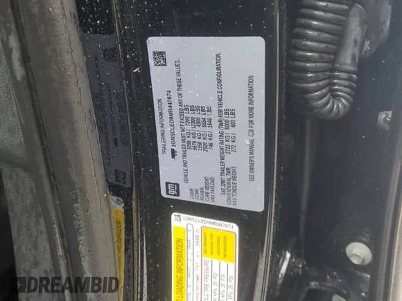 2021 Chevrolet Tahoe Commercial с VIN 1GNSCLED9MR447674, выставлен на аукционе Copart как лот 84660265 с пробегом 65 684 миль миль и Списание • Salvage title. История ставок и продаж доступна на DreamBid. Изображение 14.