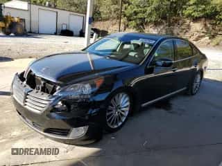 2014 Hyundai Equus Ultimate with VIN KMHGH4JH3EU085849, listed as a Copart auction lot 82383965 with 67,111 mi miles and Salvage title. Bid and sale history available at DreamBid. Image 1.