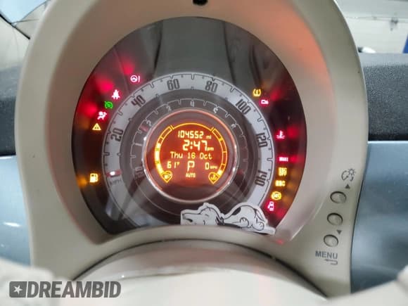 ✅ 2015 FIAT 500 Pop • VIN: 3C3CFFAR7FT537024 • Lot: 86486205. Listed on Copart with 104,552 mi. Free auction sales archive from the USA and detailed vehicle history report at DreamBid. Image 9.