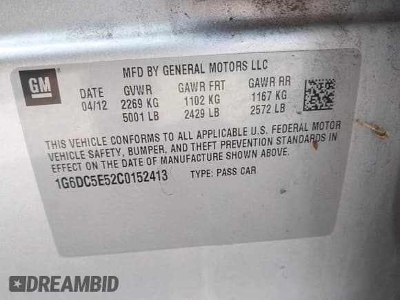 ✅ 2012 Cadillac CTS • VIN: 1G6DC5E52C0152413 • Lot: 42424517. Wystawiony na IAAI z przebiegiem Nie podano. Bezpłatny archiwum sprzedaży aukcyjnych z USA i szczegółowy raport historii pojazdu na DreamBid. Zdjęcie 9.