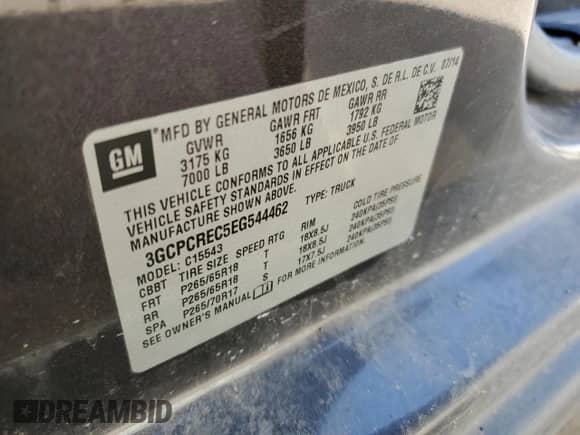 2014 Chevrolet Silverado 1500 LT с VIN 3GCPCREC5EG544462, выставлен на аукционе Copart как лот 89353825 с пробегом 164 963 миль миль и Списание • Salvage title. История ставок и продаж доступна на DreamBid. Изображение 12.