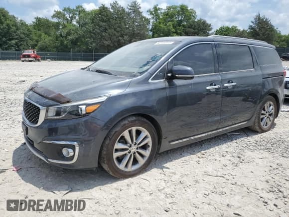 ✅ 2017 Kia Sedona SX-L • VIN: KNDME5C12H6274412 • Lot: 62144915. Wystawiony na Copart z przebiegiem 145 589 mil. Bezpłatny archiwum sprzedaży aukcyjnych z USA i szczegółowy raport historii pojazdu na DreamBid. Zdjęcie 1.