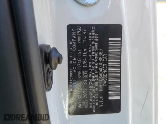 ✅ 2013 Hyundai Veloster w/Black Int • VIN: KMHTC6AD4DU088389 • Lot: 87206334. Wystawiony na Copart z przebiegiem 140 259 mil. Bezpłatny archiwum sprzedaży aukcyjnych z USA i szczegółowy raport historii pojazdu na DreamBid. Zdjęcie 12.