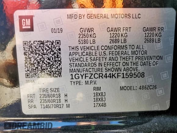 ✅ 2019 Cadillac XT4 FWD Premium Luxury • VIN: 1GYFZCR44KF159508 • Lot: 91915515. Listed on Copart with 82,527 mi. Free auction sales archive from the USA and detailed vehicle history report at DreamBid. Image 13.