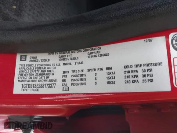 ✅ 2008 GMC Canyon SLE1 • VIN: 1GTDS13E288173377 • Лот: 41891934. Опубликован ранее на IAAI с пробегом 193 463 миль. Бесплатный доступ к архиву аукционных продаж из США и подробный отчёт об истории автомобиля на DreamBid. Изображение 9.