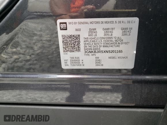 ✅ 2022 Chevrolet Blazer LT • VIN: 3GNKBJRSXNS201165 • Lot: 68426135. Listed on Copart with 74,366 mi. Free auction sales archive from the USA and detailed vehicle history report at DreamBid. Image 14.