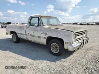 1986 Chevrolet Silverado 1500 z VIN 1GCDC14H9GF315305, wystawiony jako Copart lot #80700275 z przebiegiem 186 242 mil mil oraz Szkoda całkowita • Salvage title. Historia ofert i sprzedaży dostępna na DreamBid. Obrazek 4.