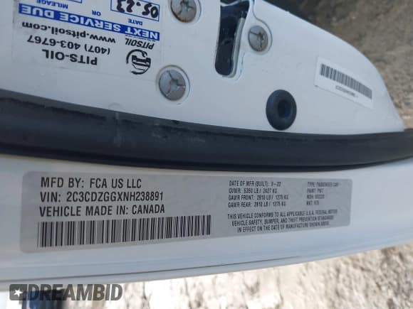 ✅ 2022 Dodge Challenger SXT • VIN: 2C3CDZGGXNH238891 • Лот: 42295477. Опубликован ранее на IAAI с пробегом 38 619 миль. Бесплатный доступ к архиву аукционных продаж из США и подробный отчёт об истории автомобиля на DreamBid. Изображение 9.