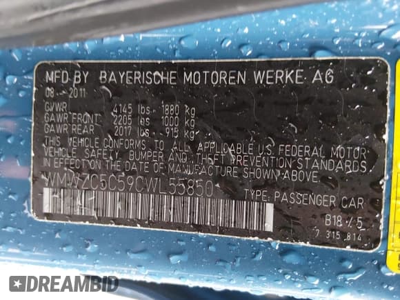 ✅ 2012 MINI Countryman S • VIN: WMWZC5C59CWL55850 • Lot: 43858163. Listed on IAAI with 101,800 mi. Free auction sales archive from the USA and detailed vehicle history report at DreamBid. Image 9.