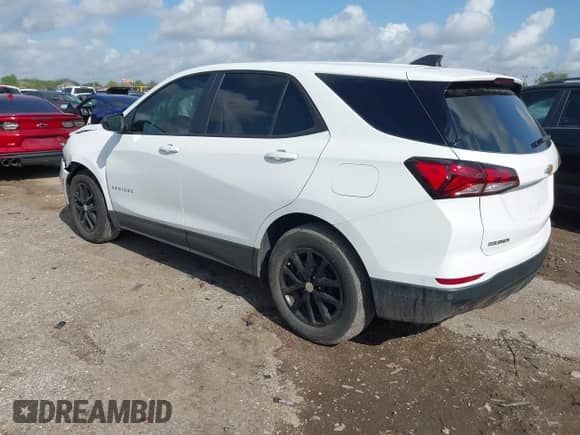 2024 Chevrolet Equinox LS with VIN 3GNAXHEG7RL195901, listed as a IAAI auction lot 43104808 with 20,593 mi miles and . Bid and sale history available at DreamBid. Image 3.