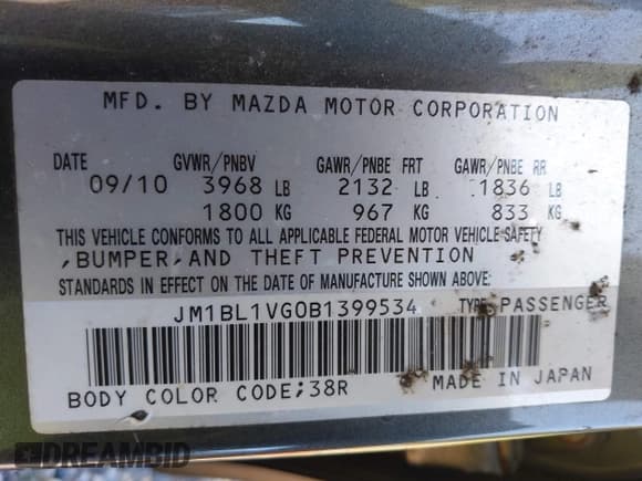 ✅ 2011 Mazda 3 i Touring • VIN: JM1BL1VG0B1399534 • Lot: 43182222. Wystawiony na IAAI z przebiegiem 222 581 mil. Bezpłatny archiwum sprzedaży aukcyjnych z USA i szczegółowy raport historii pojazdu na DreamBid. Zdjęcie 9.