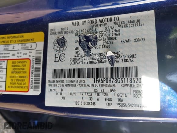 ✅ 2016 Ford Fusion SE • VIN: 1FA6P0H78G5118520 • Lot: 43550138. Wystawiony na IAAI z przebiegiem 148 133 mil. Bezpłatny archiwum sprzedaży aukcyjnych z USA i szczegółowy raport historii pojazdu na DreamBid. Zdjęcie 9.