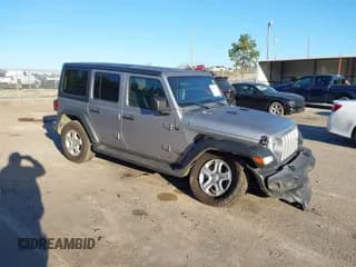 ✅ 2021 Jeep Wrangler Unlimited Sport S • VIN: 1C4HJXDN7MW592756 • Lot: 40592252. Listed on IAAI with 70,248 mi. Free auction sales archive from the USA and detailed vehicle history report at DreamBid. Image 1.