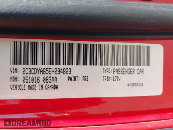 2014 Dodge Challenger SXT z VIN 2C3CDYAG5EH294823, wystawiony jako IAAI lot #43238375 z przebiegiem 153 229 mil mil oraz . Historia ofert i sprzedaży dostępna na DreamBid. Obrazek 9.