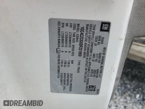 ✅ 2013 Chevrolet Silverado 1500 • VIN: 1GC4CZCG6DF221868 • Лот: 63277495. Опубликован ранее на Copart с пробегом 271 694 миль. Бесплатный доступ к архиву аукционных продаж из США и подробный отчёт об истории автомобиля на DreamBid. Изображение 13.